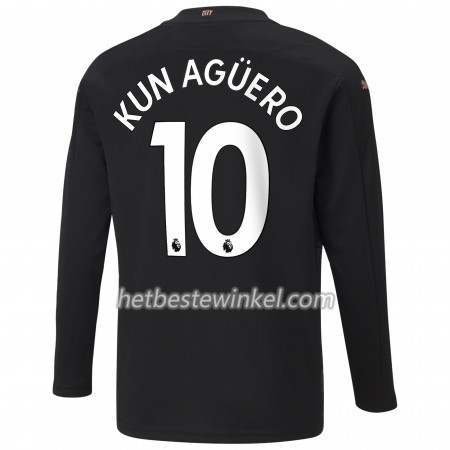 Manchester City Sergio Agüero 10 Voetbalshirts Uit 2020/21 - LS